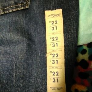 Plus size silver jeans